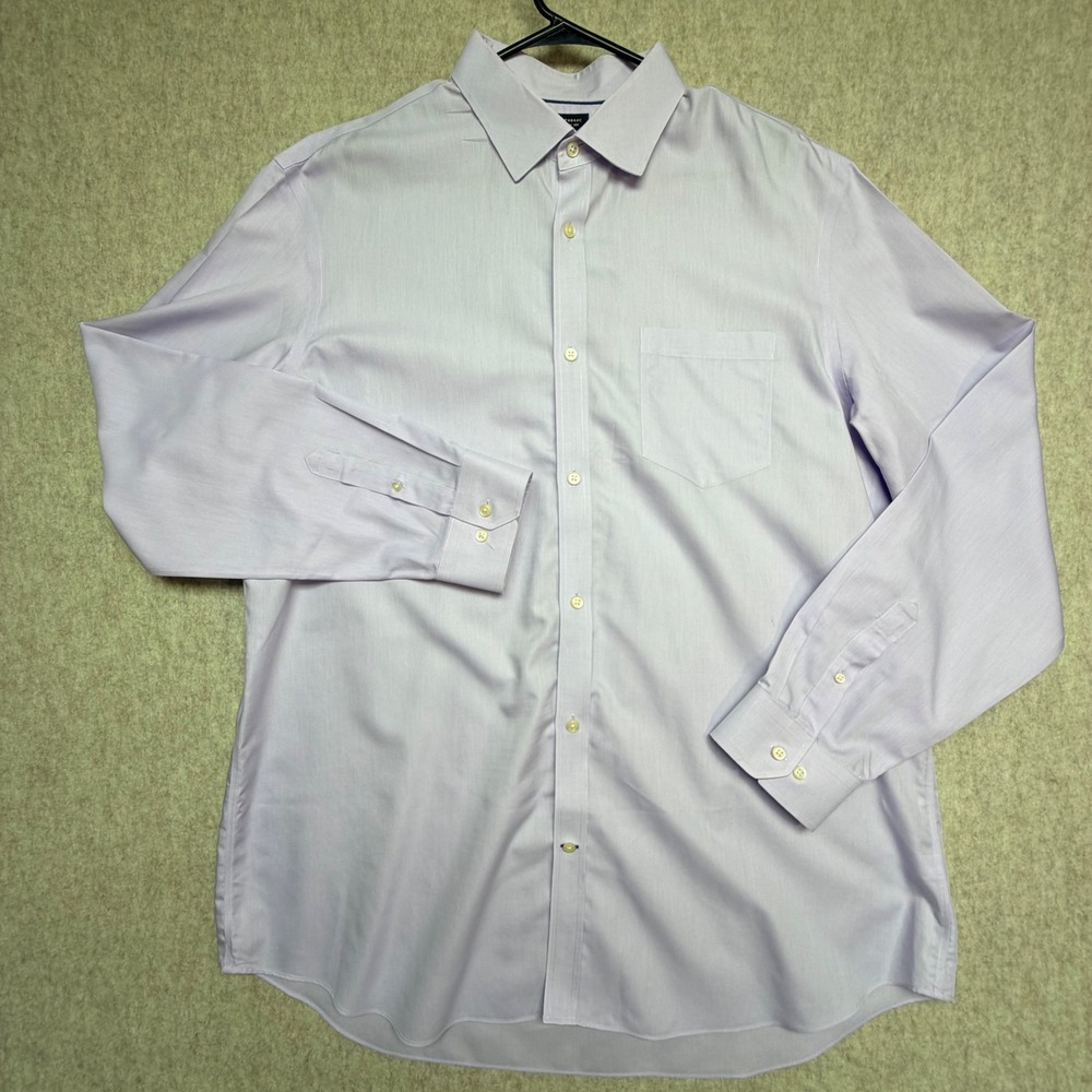 Banana Republic Dress Shirt Mens XXL Tall Purple Non-Iron Classic Fit 2XLT